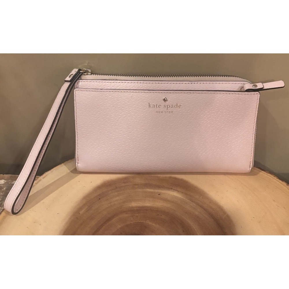 KATE SPADE LAYTON GRAND STREET DOUBLE ZIP WRISTLET WALLET‎ IN PLUM DAWN
